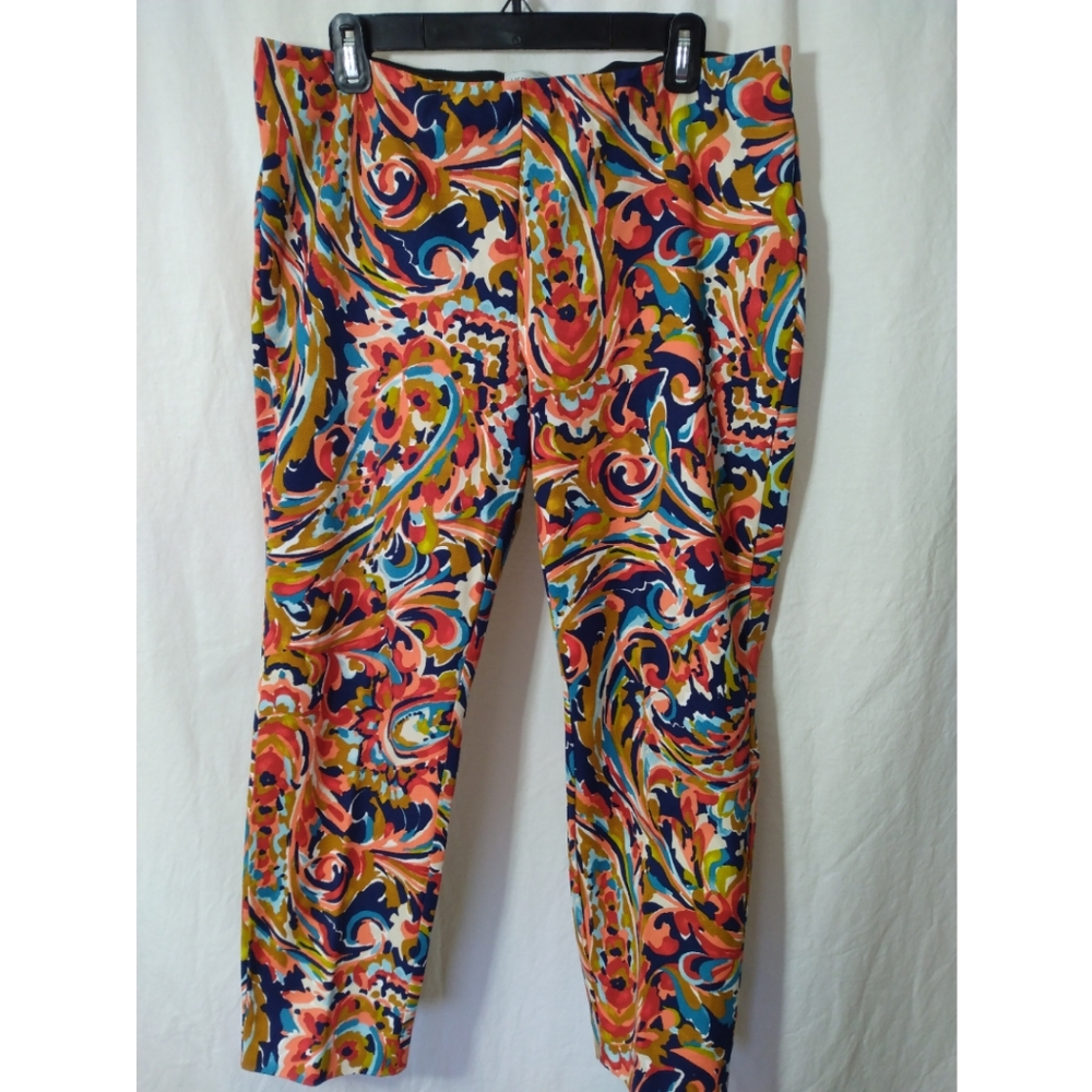 Liz Claiborne Tropical Multicolor Ankle Pants